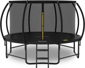 14FT 12FT 10FT 16FT Trampoline with Safety Enclosure, Anti-Rust Coating  ASTM Certified, Heavy-Duty Outdoor Trampoline with Ladder  for Kids & Adults