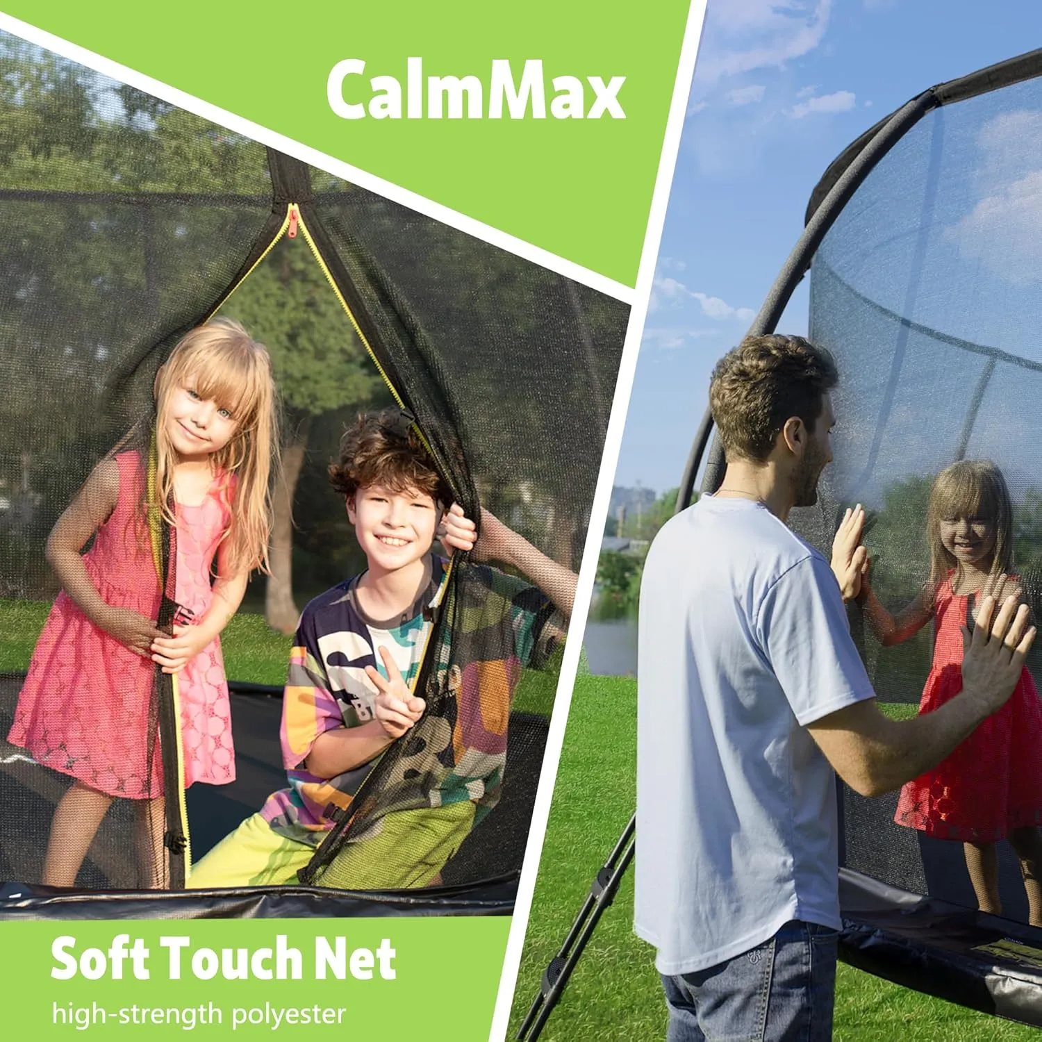 14FT 12FT 10FT 16FT Trampoline with Safety Enclosure, Anti-Rust Coating  ASTM Certified, Heavy-Duty Outdoor Trampoline with Ladder  for Kids & Adults