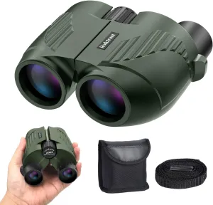 20X25 Compact Binoculars for Adults and Kids,Large Eyepiece Waterproof BinocularEasy Focus Small Binoculars for Bird Watching,Hiking and Concert, Green