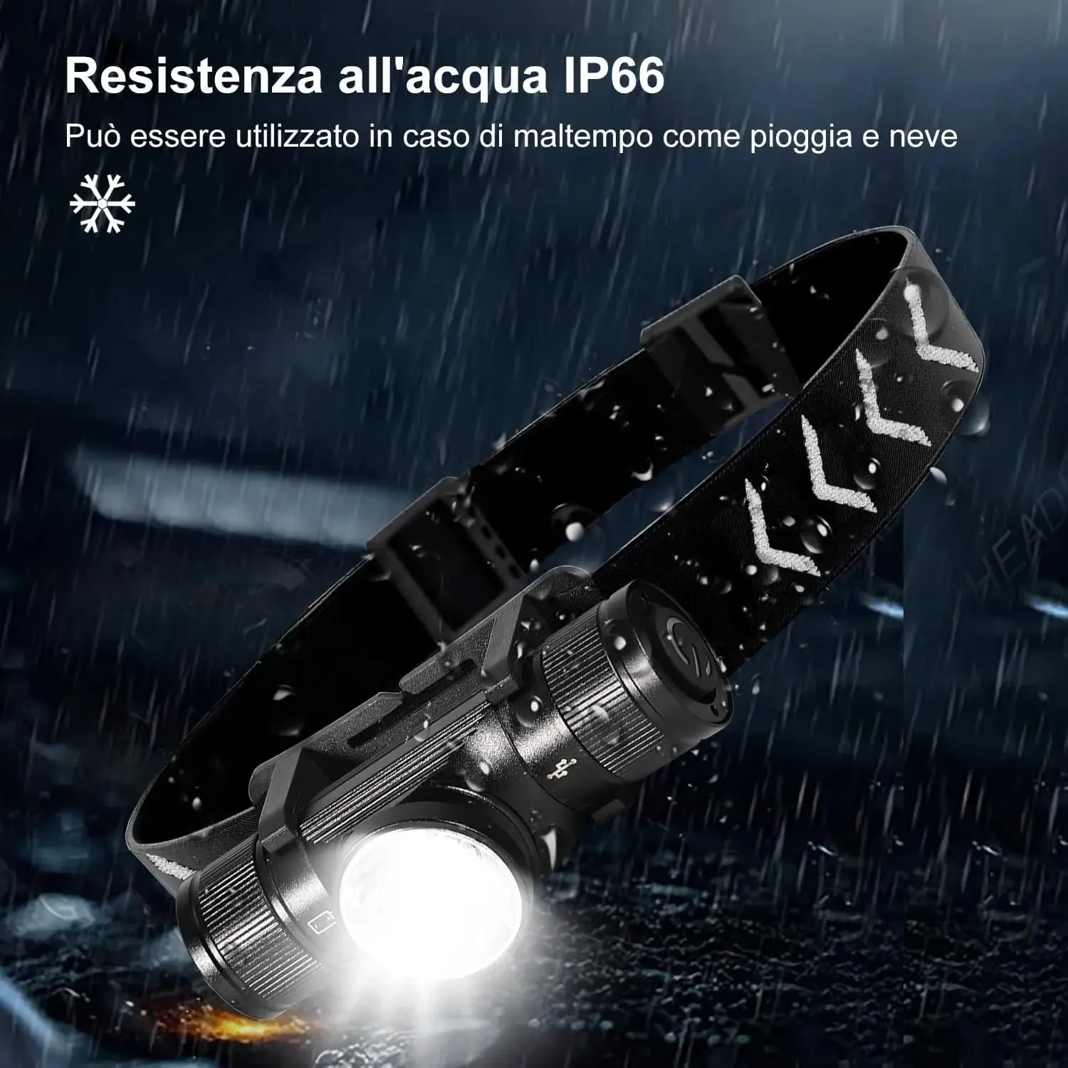APLOS H330 Type-C Rechargeable LED Headlamp 18650 Powerful 1500lm Floodlight 5 Modes Outdoor Tactical Working Lamp Headlight