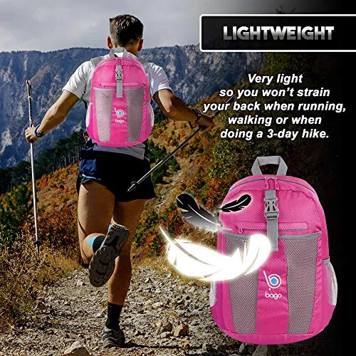 bago 25L Lightweight Packable Backpack - Water Resistant Travel and Hiking Daypack - Foldable and