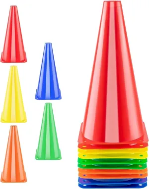 BiAnYC 12.5 Inch32CM Plastic Sport Training Traffic Cones Set of 10