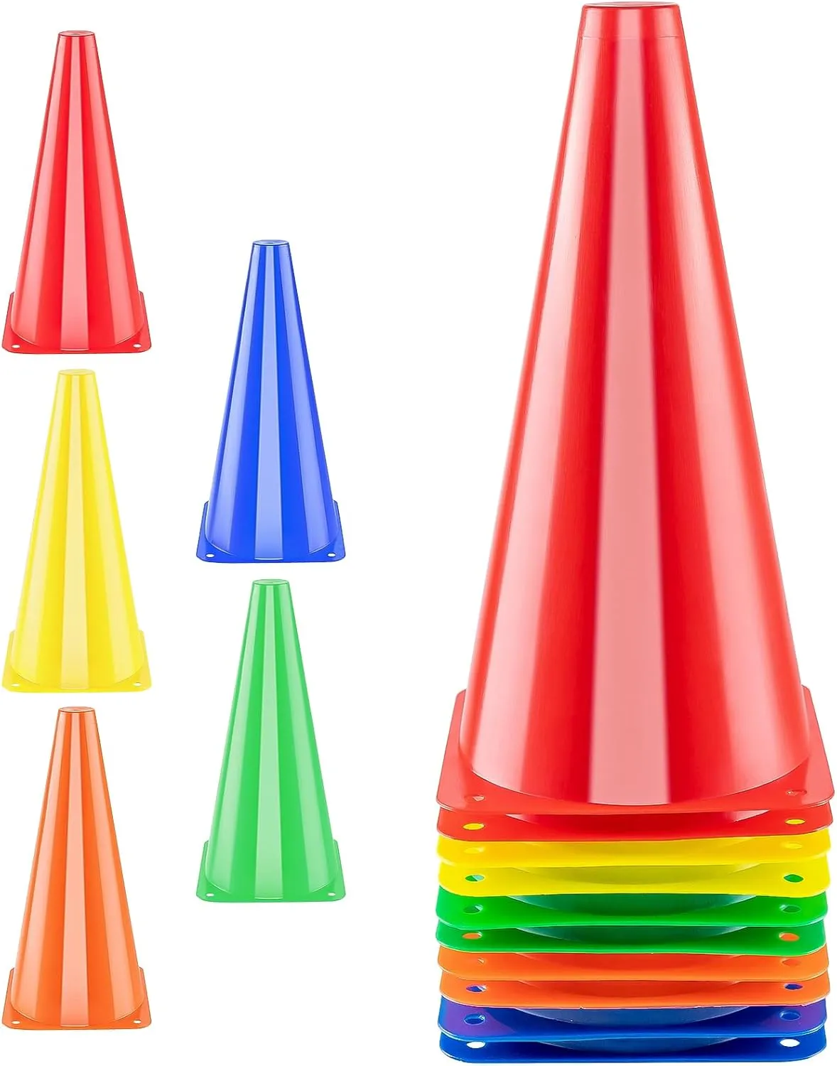 BiAnYC 12.5 Inch32CM Plastic Sport Training Traffic Cones Set of 10