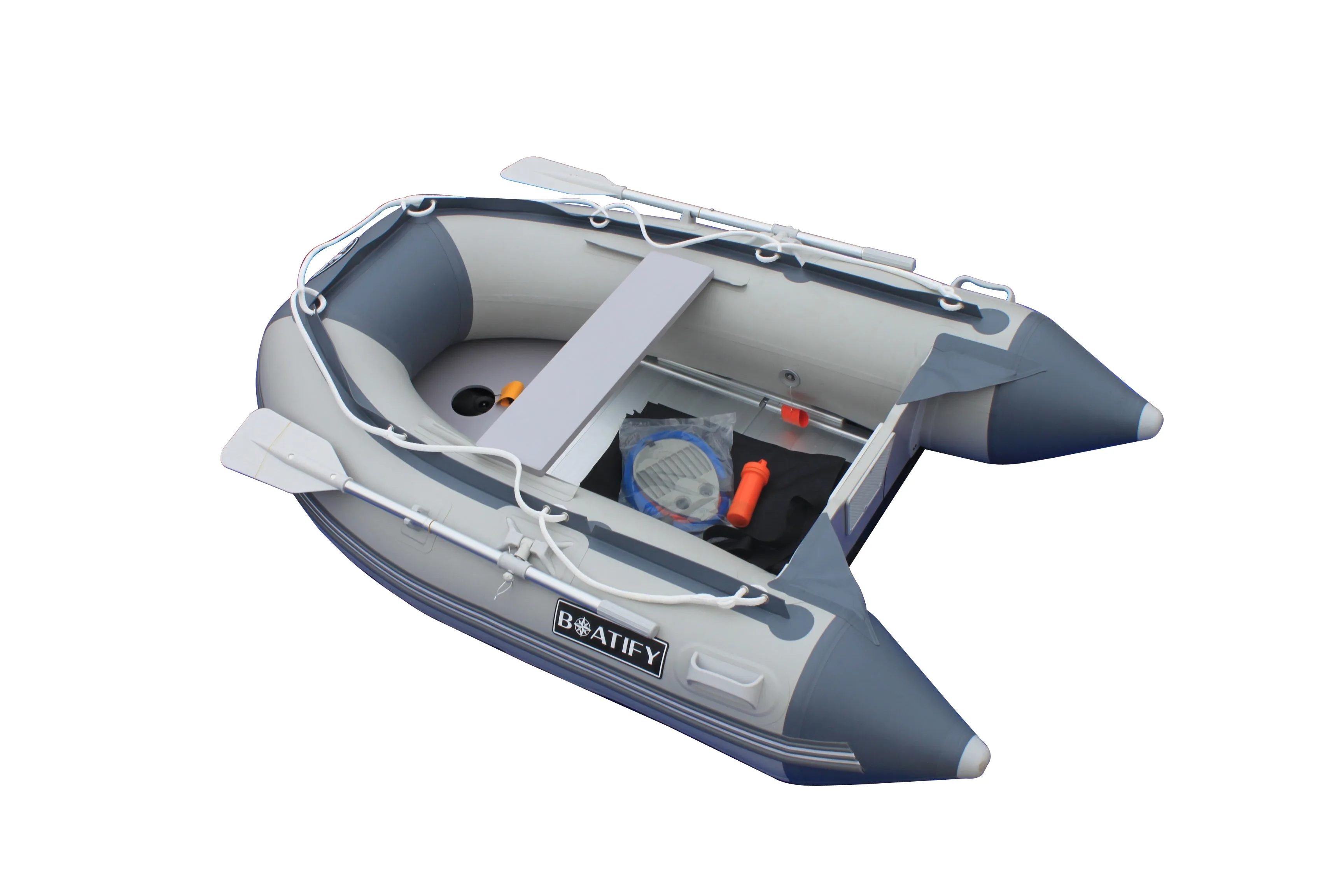 Boatify 8.9 ft Inflatable Boat Raft Dinghy Pontoon Boat kayak with Aluminum Floor