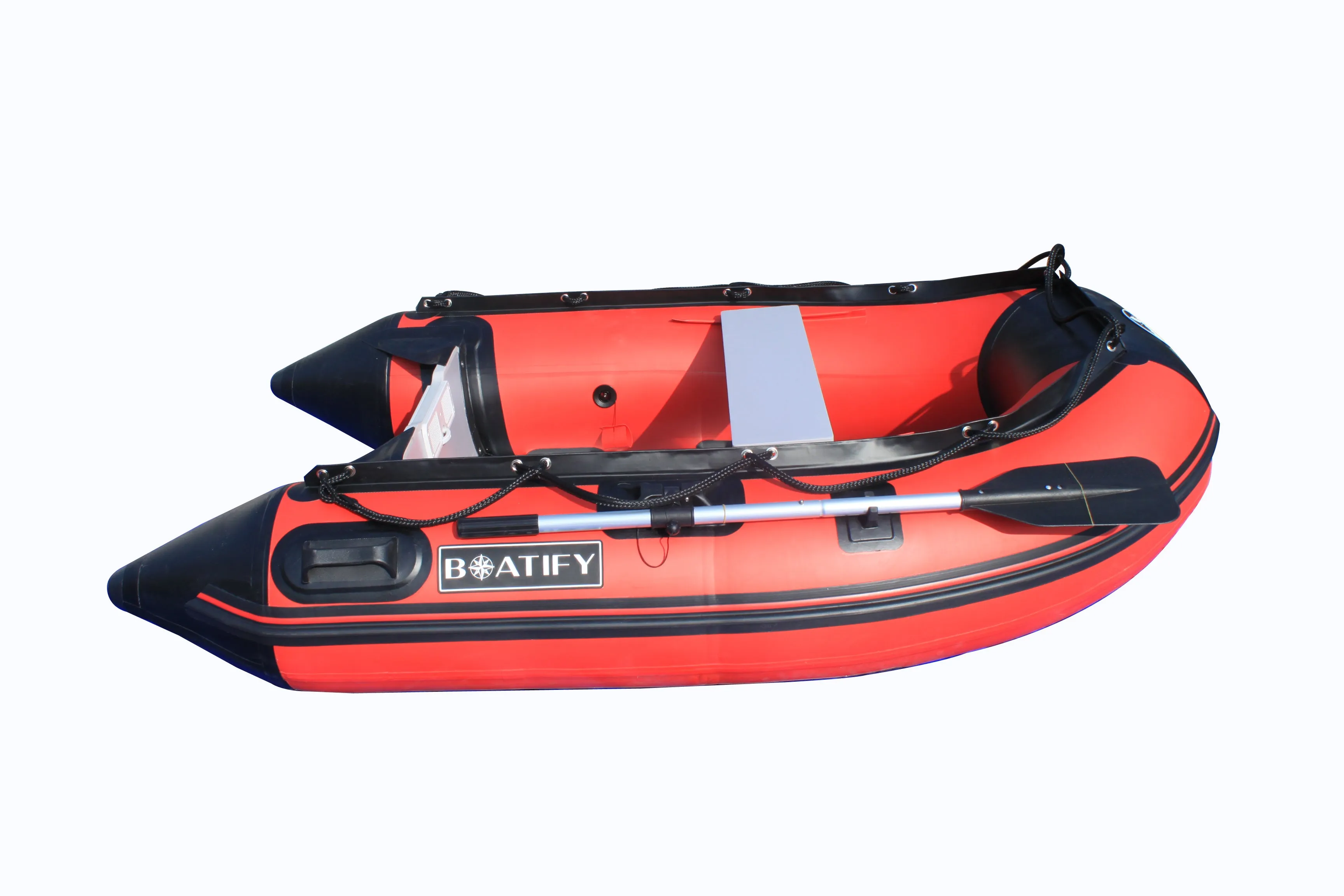 Boatify 8.9 ft Inflatable Boat Raft Dinghy Pontoon Boat kayak with Aluminum Floor