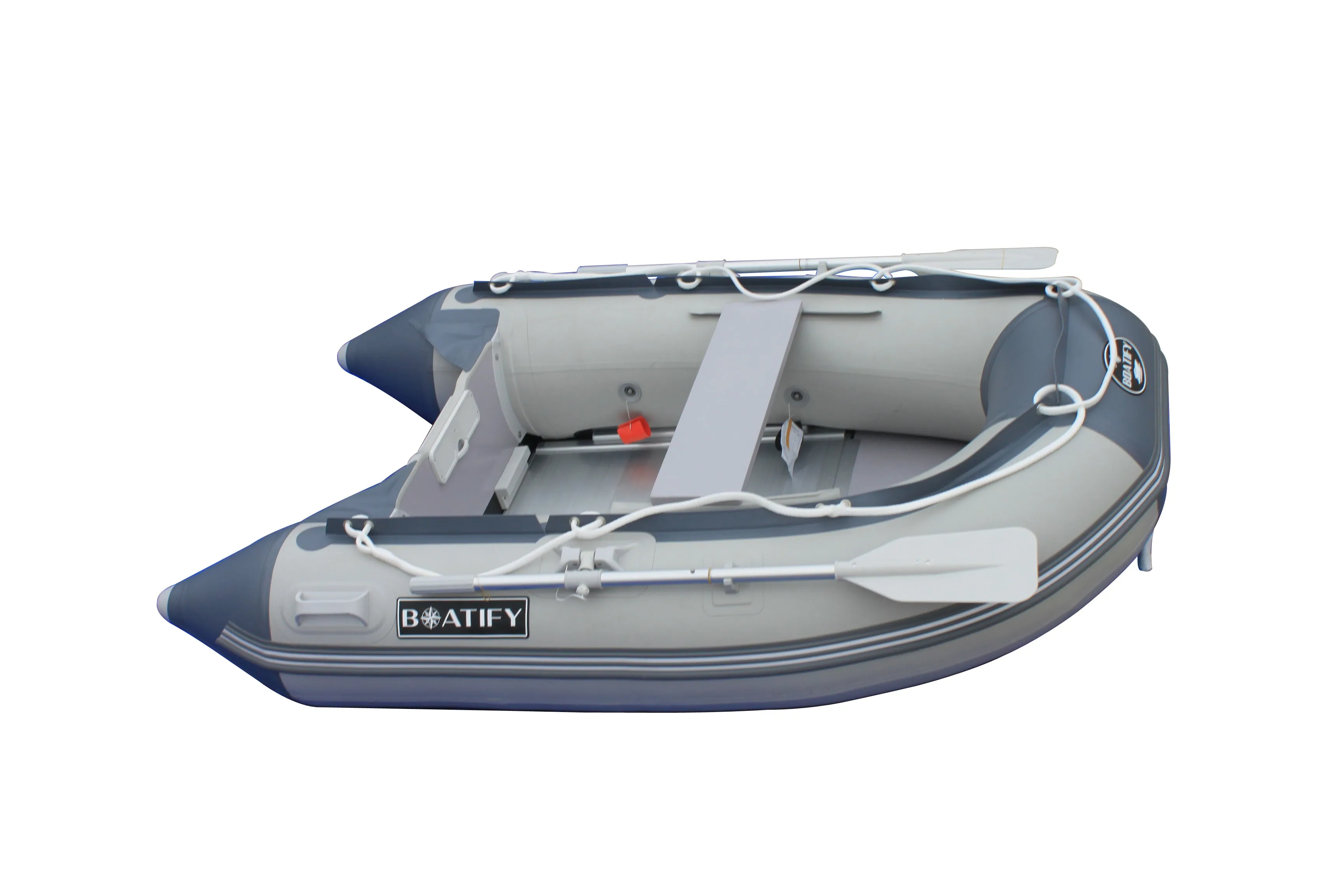 Boatify 8.9 ft Inflatable Boat Raft Dinghy Pontoon Boat kayak with Aluminum Floor