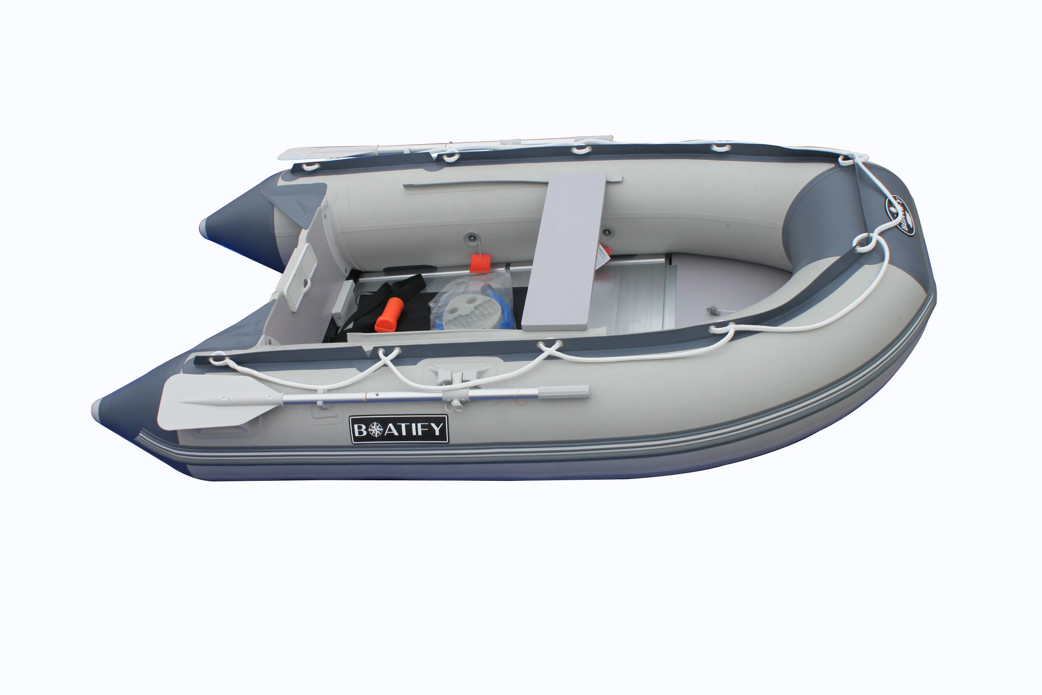 Boatify 8.9 ft Inflatable Boat Raft Dinghy Pontoon Boat kayak with Aluminum Floor