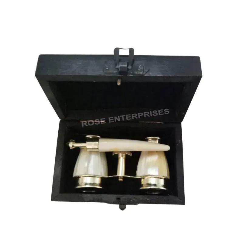 Brass Opera Binocular with Wooden Box BB03