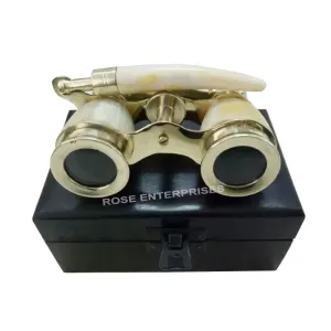 Brass Opera Binocular with Wooden Box BB03