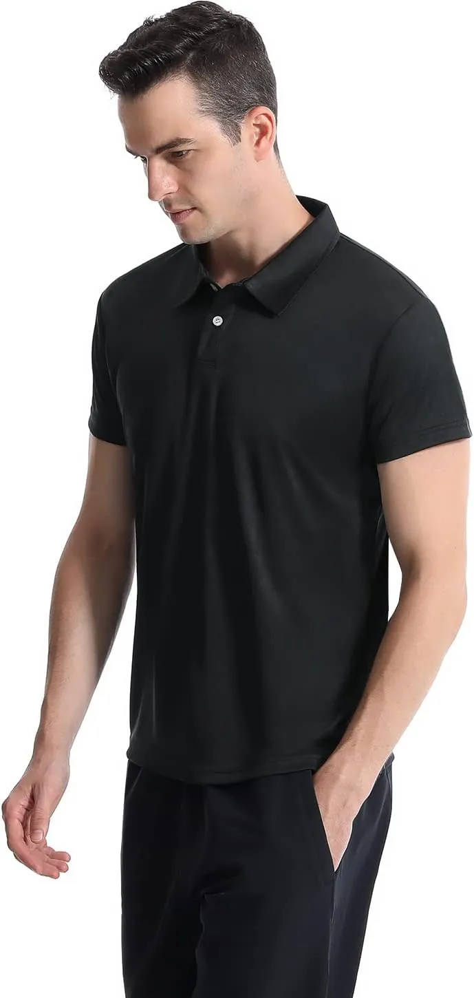 Femdouce Polo Shirt Mens Polo Shirts Short Sleeve Moisture Wicking Shirts for Men Polo Golf Shirt Men Athletic Fit 1-4 Packs
