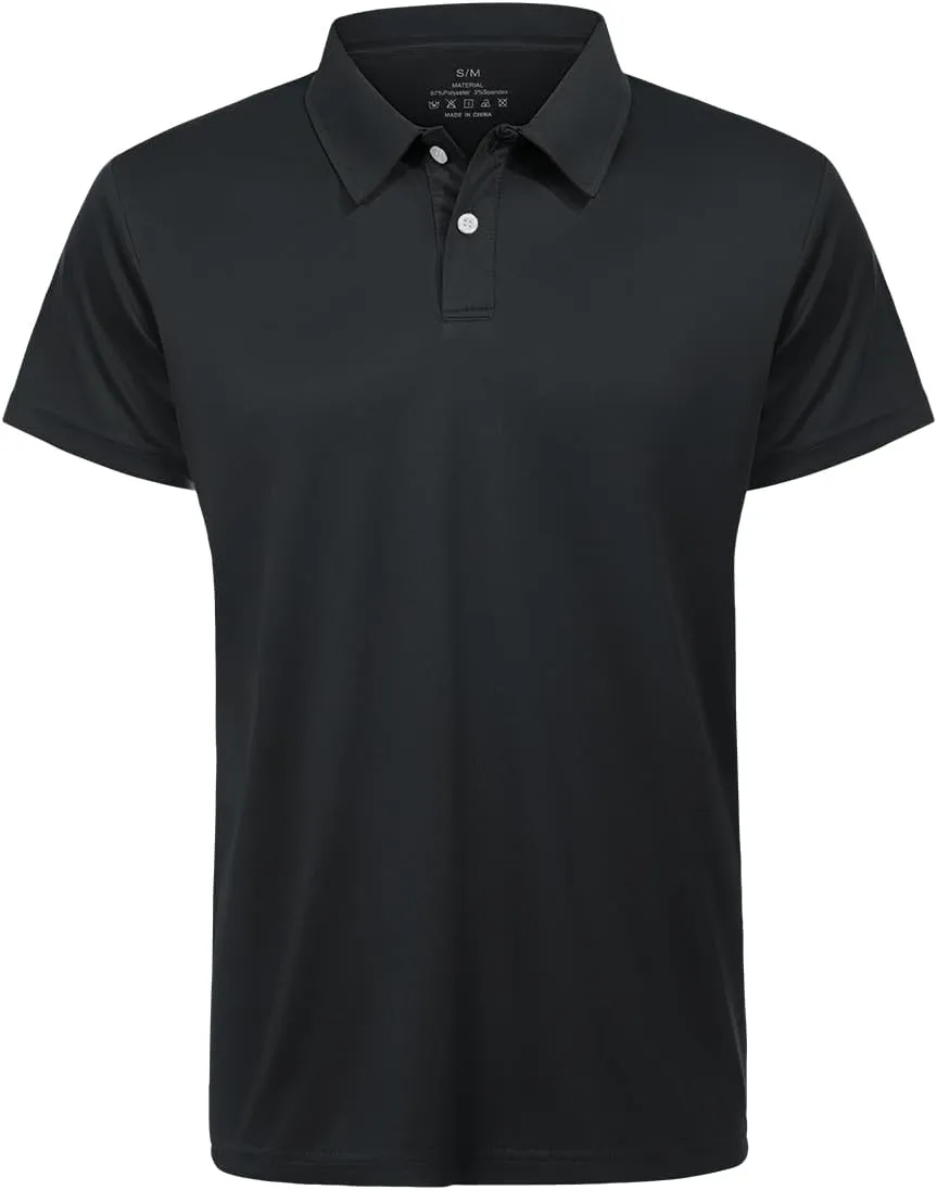 Femdouce Polo Shirt Mens Polo Shirts Short Sleeve Moisture Wicking Shirts for Men Polo Golf Shirt Men Athletic Fit 1-4 Packs