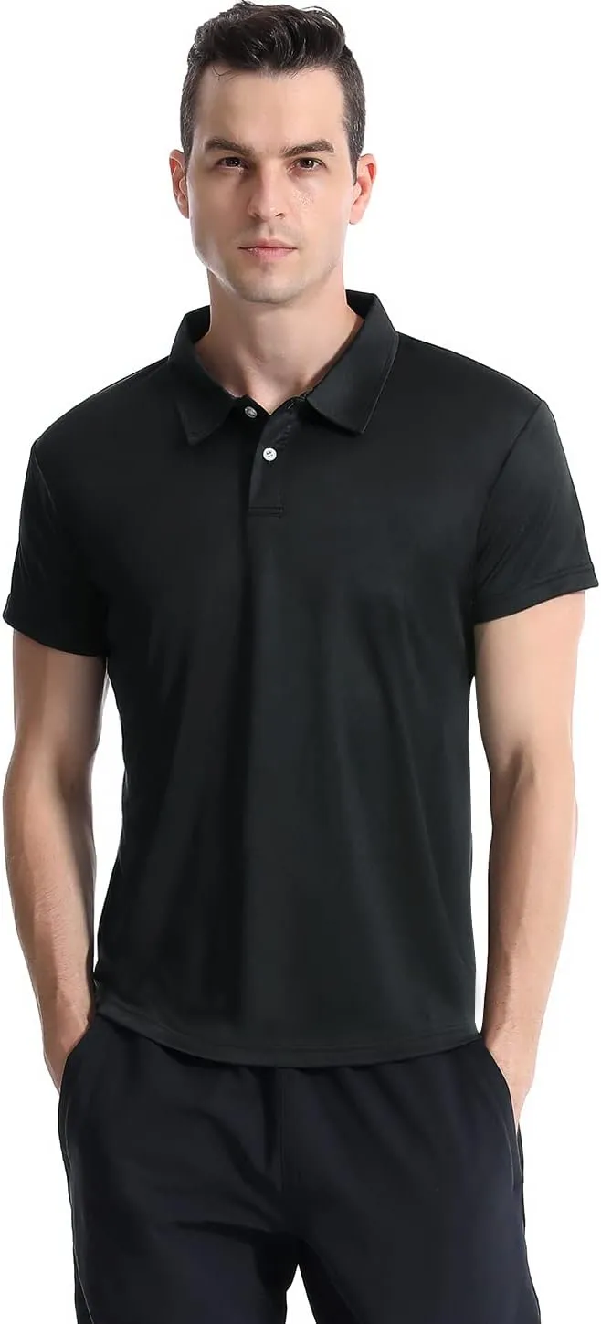 Femdouce Polo Shirt Mens Polo Shirts Short Sleeve Moisture Wicking Shirts for Men Polo Golf Shirt Men Athletic Fit 1-4 Packs