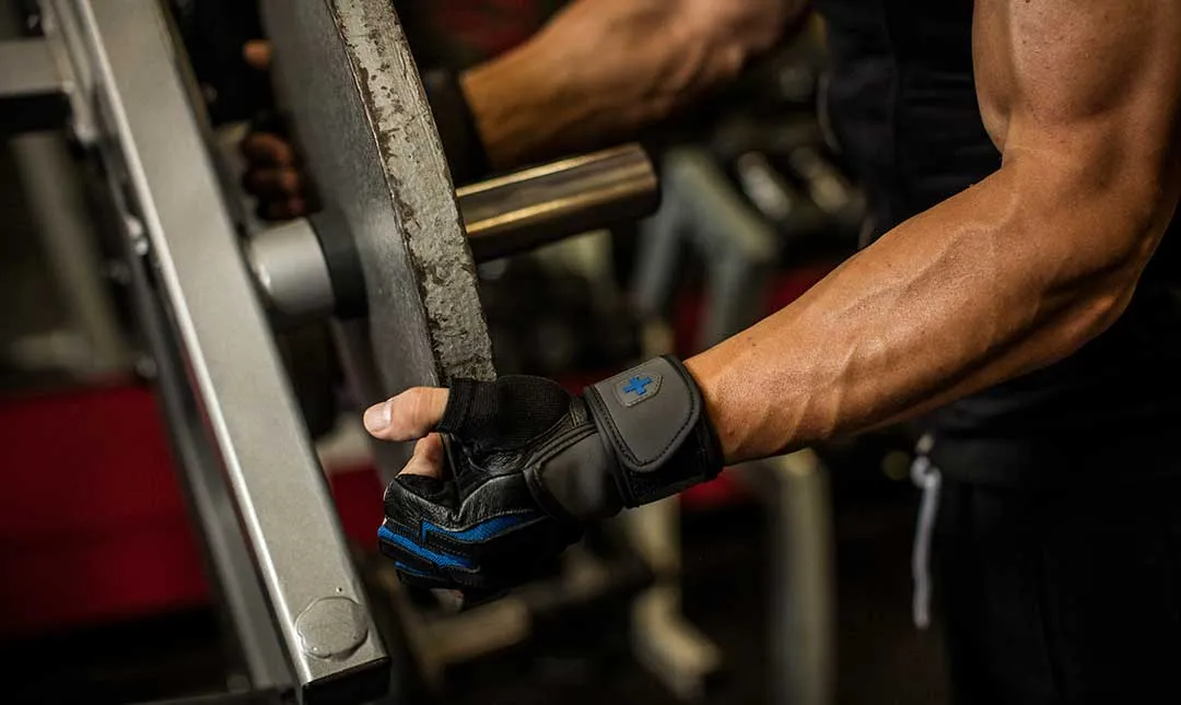 Harbinger Training Wristwrap Gloves - Black / Blue