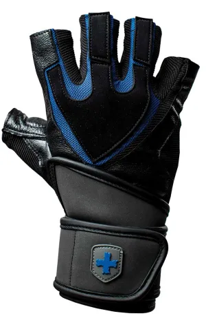 Harbinger Training Wristwrap Gloves - Black / Blue