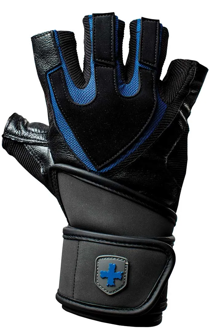 Harbinger Training Wristwrap Gloves - Black / Blue