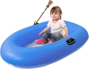 Inflatable Boat | Clear Bottom Pool Raft - 62.9 x 43.3 Inch Lake Boat, Water Raft for Adults Kids Leisure Exploration Floating Water Activities