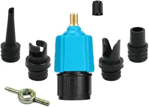 Inflatable SUP Pump Valve Adapter, Air Pump Adaptor with 4 Air Valve Nozzles for Inflatable Boat, Stand Up Paddle Board,Inflatable Bed, Compressor Air Valve Converter