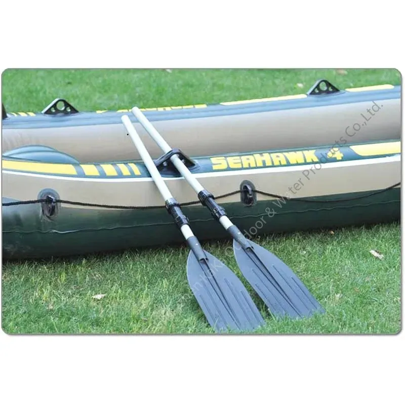 Intex seahawk 4 person 351x145x48cm pvc inflatable boat pvc sport fishing boat 68351 aluminium paddle pump dinghy raft A06007