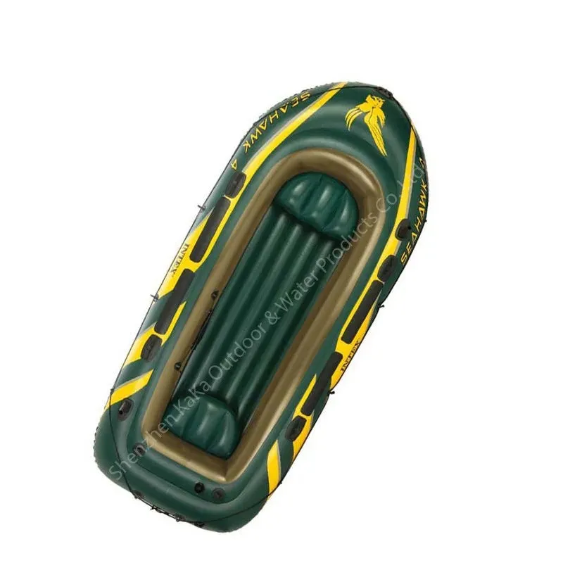 Intex seahawk 4 person 351x145x48cm pvc inflatable boat pvc sport fishing boat 68351 aluminium paddle pump dinghy raft A06007