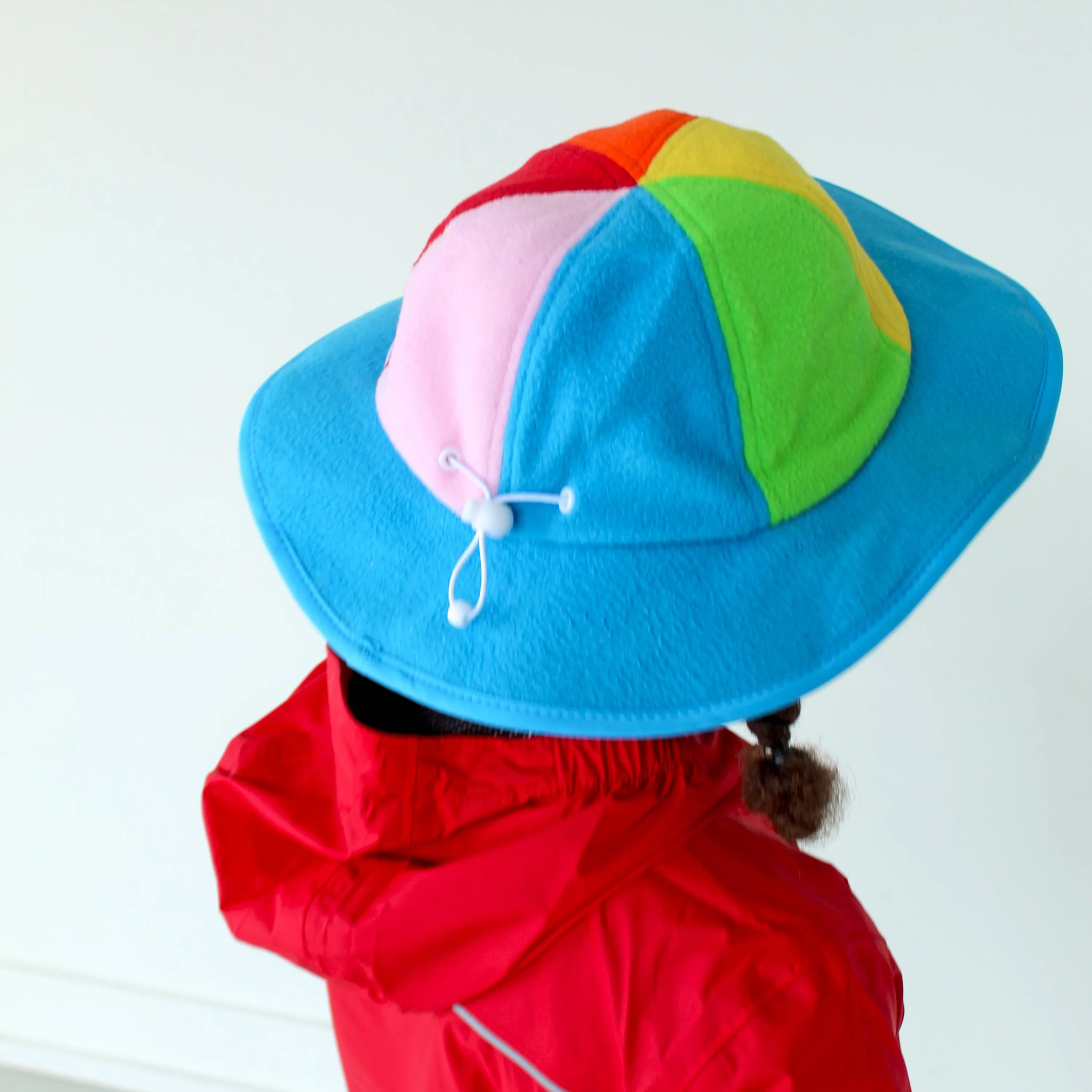 Kids Tundra Ear Flap Fleece Winter Wide Brim Sun Hat - Rainbow