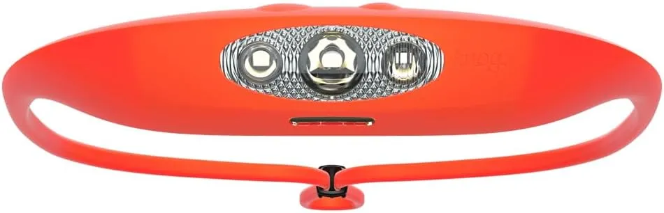 KNOG Bandicoot 250 LED Headlamp - Rechargeable Camping Headlamp with 40m Beam, IP67 Waterproof, Multi-Mode Lighting & Silicone Strap - Durable, Innovative Headlamp for Hiking & Outdoors, Coral