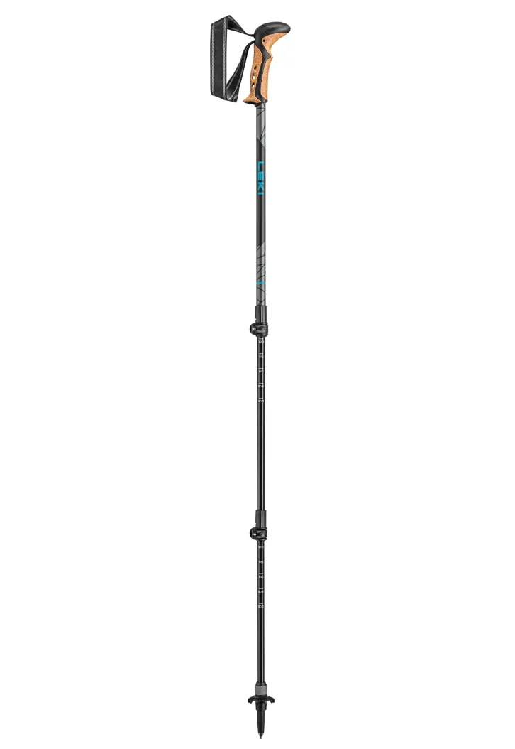 Leki Khumbu Lite Anti-Shock Hiking/Trekking Poles (Black/Petrol/Dark Anthracite)(Pair)