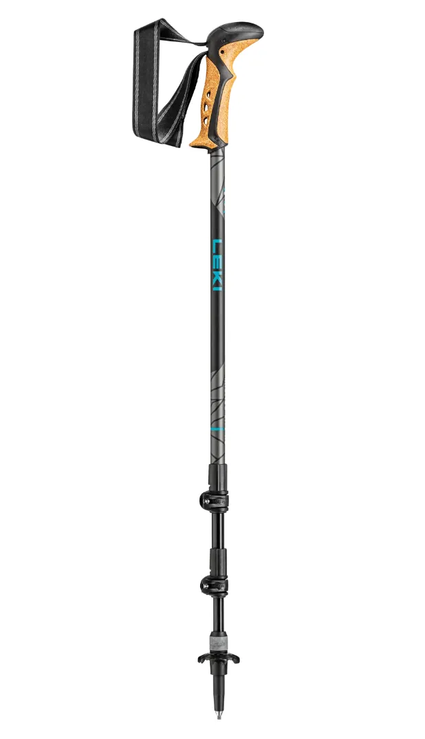 Leki Khumbu Lite Anti-Shock Hiking/Trekking Poles (Black/Petrol/Dark Anthracite)(Pair)