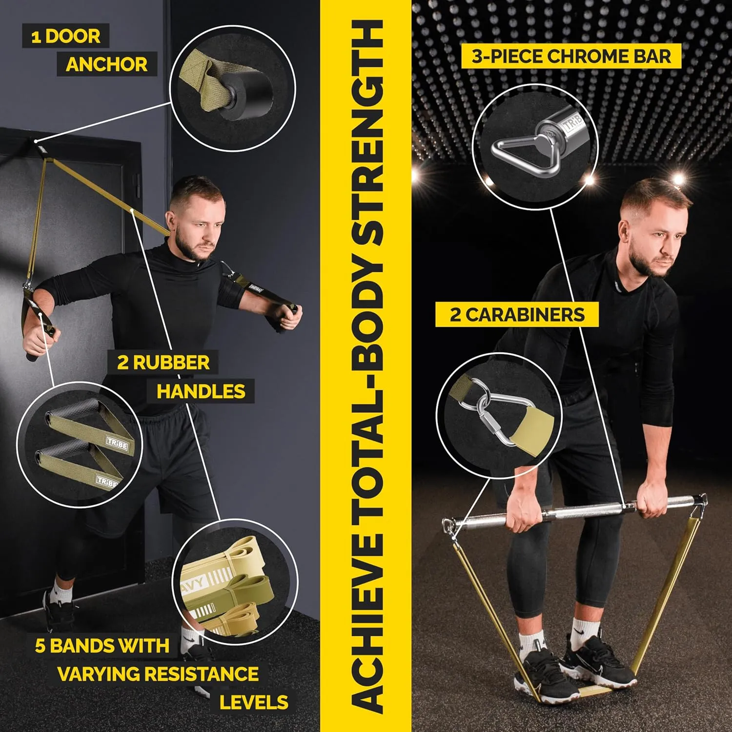 Long Resistance Bands for Working Out Men and Women