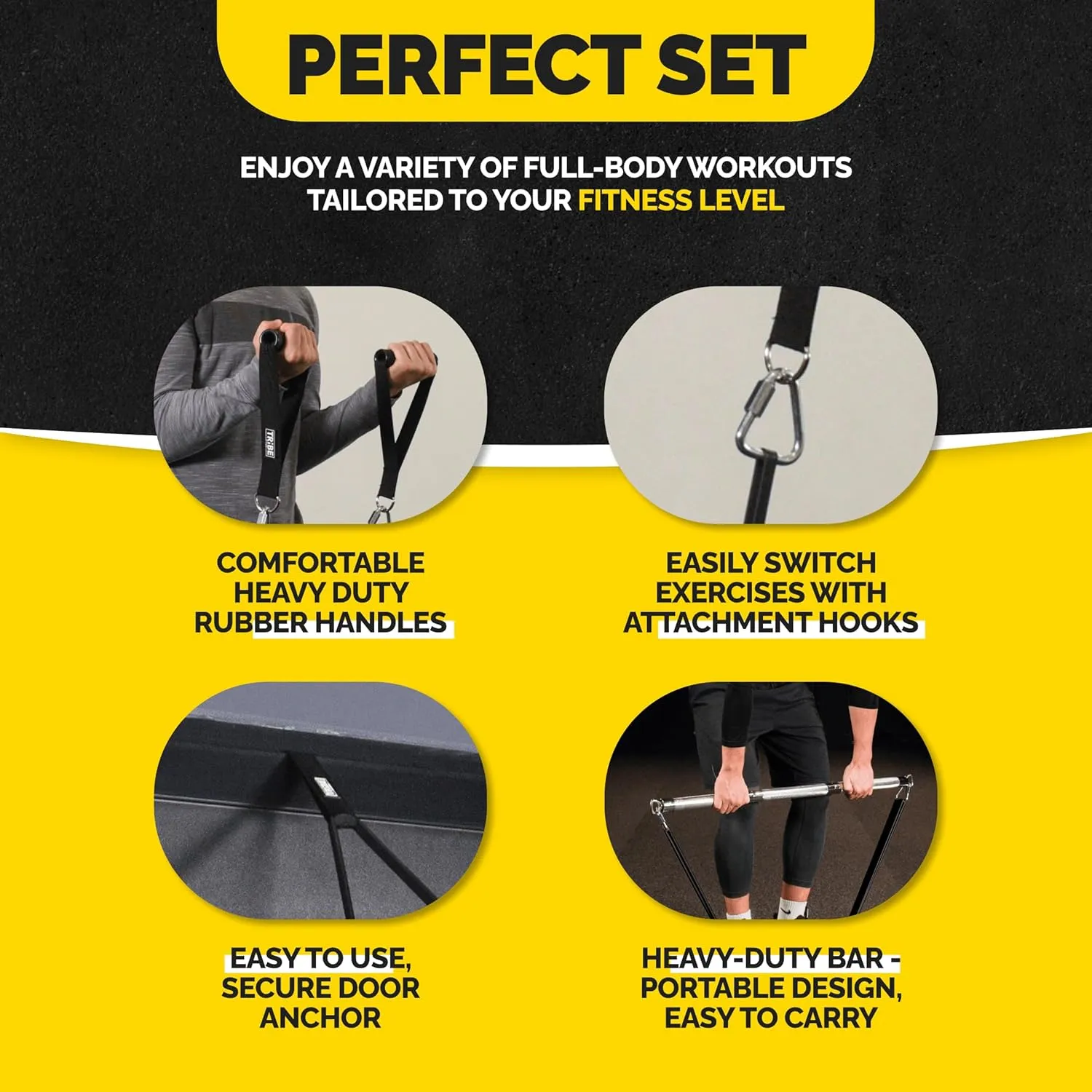 Long Resistance Bands for Working Out Men and Women