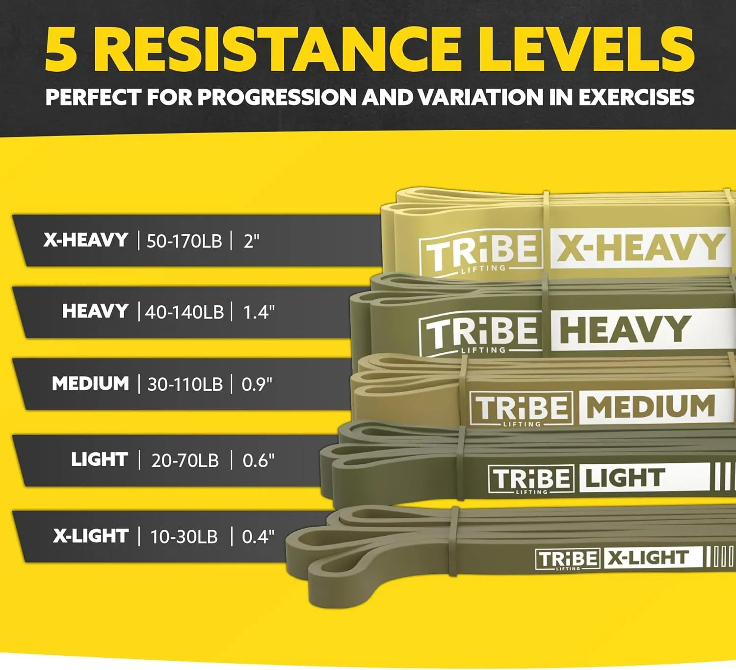 Long Resistance Bands for Working Out Men and Women