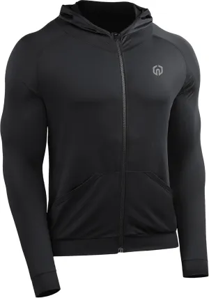 NELEUS Men's Full-Zip Athletic Jacket with Hoodies Workout Long Sleeve Fishing Hiking Performance Shirt