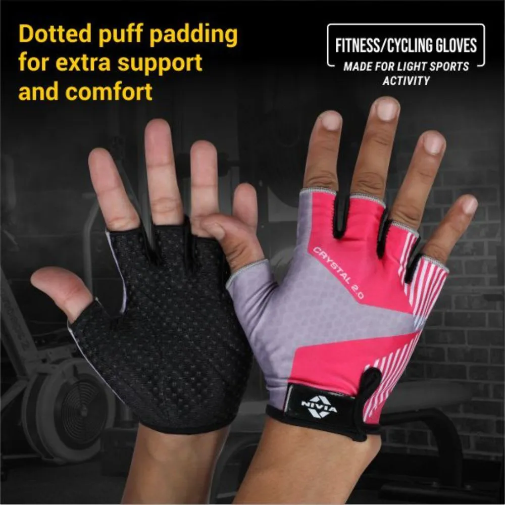 Nivia Crystal 2.0 Fitness Glove Small - Pink