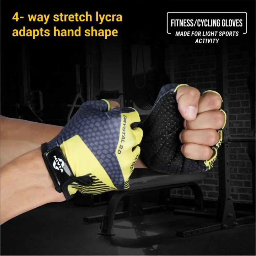 Nivia Crystal 2.0 Fitness Glove Small - Yellow