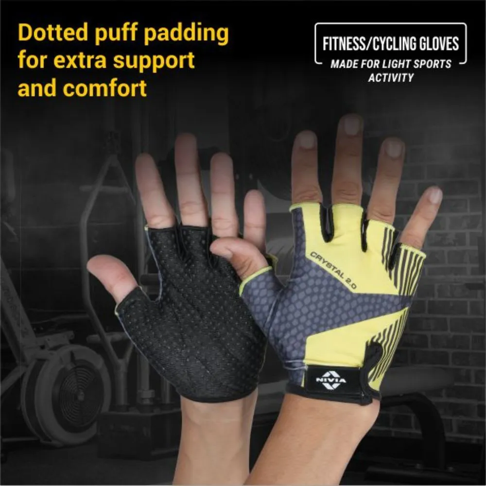 Nivia Crystal 2.0 Fitness Glove Small - Yellow