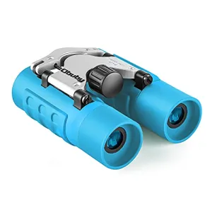 Obuby Real Binoculars for Kids Gifts for 3-12 Years Boys Girls 8x21 High-Resolution Optics Mini Compact Binocular Toys Shockproof Folding Small Telescope for Bird Watching,Travel, Camping, Sky Blue