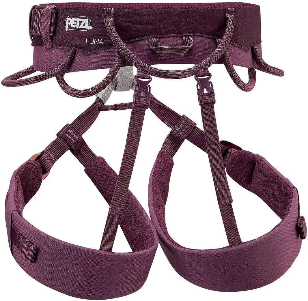 PETZL Luna Women's Harness - Adjustable Rock and Ice Climbing Harness for Single and Multi-Pitch Climbs - Violet