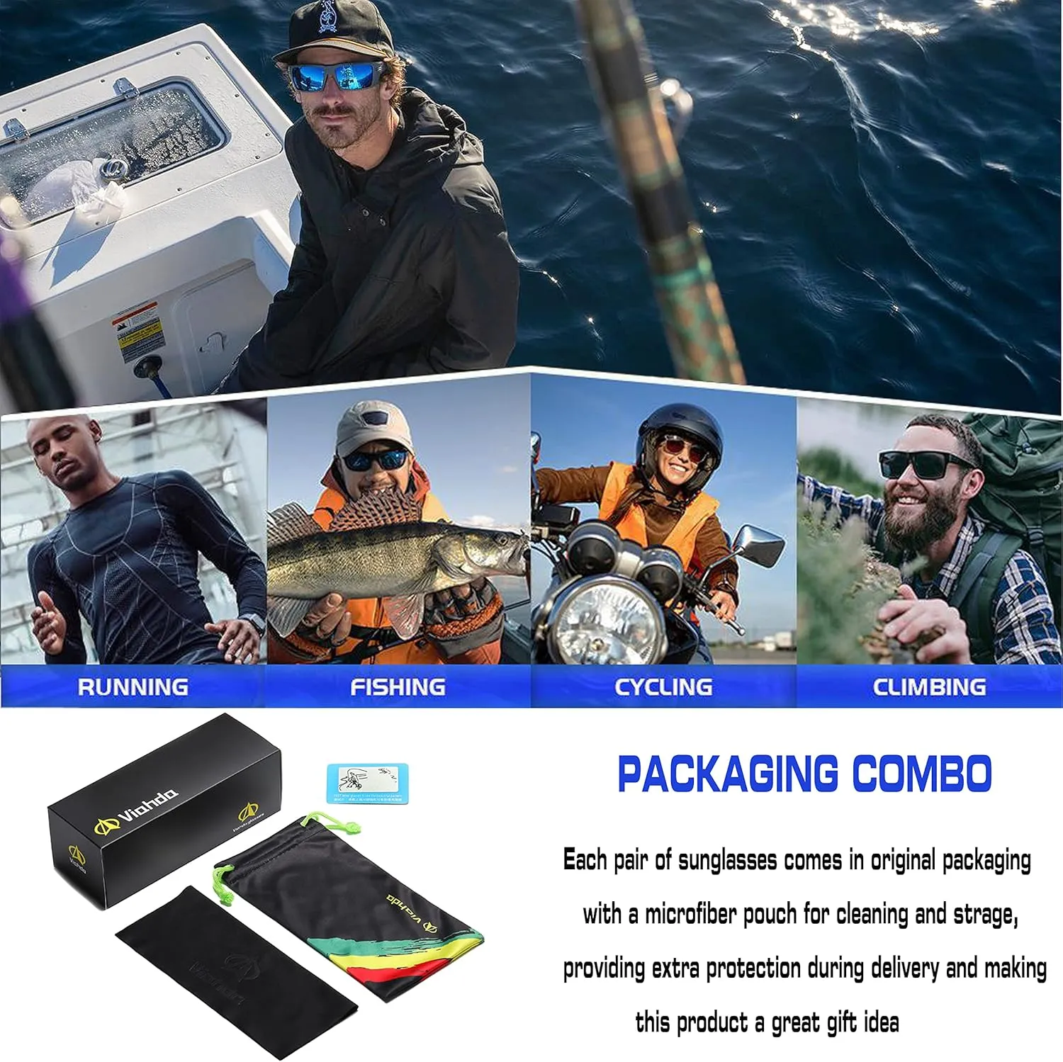 Polarized Sports Sunglasses for Man Cycling Running Fishing Golf Fashion Sun glasses Women HD6009
