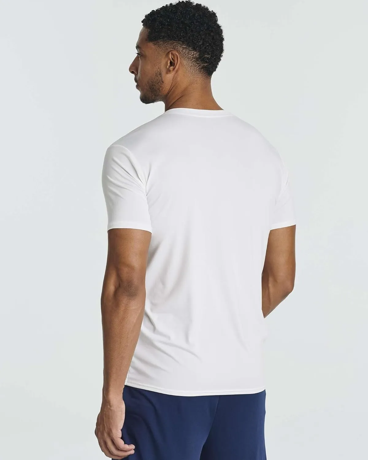 Real Essentials 5 Pack: Mens Short Sleeve Dry Fit Active Crew Neck T Shirt - Athletic Running Gym Workout Tee Tops