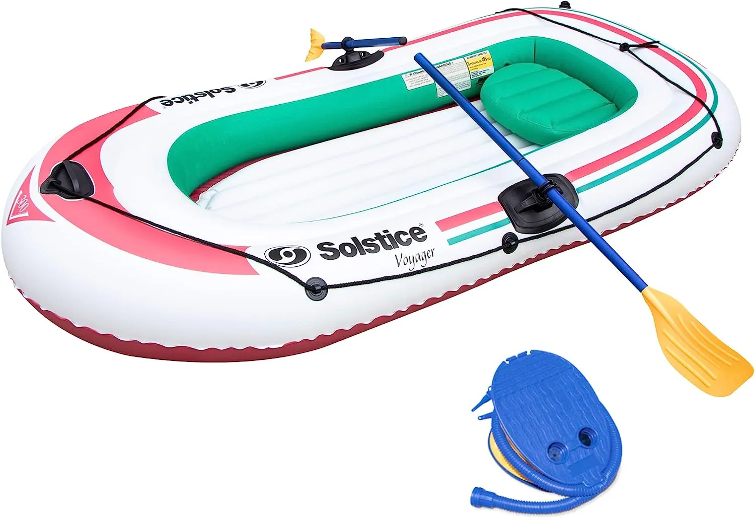 Solstice Voyager Inflatable Pool & Beach Boat 4 Person Kit