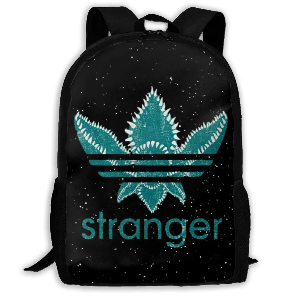 Stranger Things Pattern Backpack, Lightweight Multi-Function College School Black