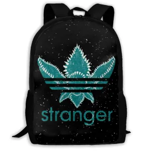 Stranger Things Pattern Backpack, Lightweight Multi-Function College School Black