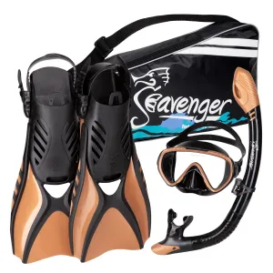 Voyager Snorkel Set - Black Silicone/Copper