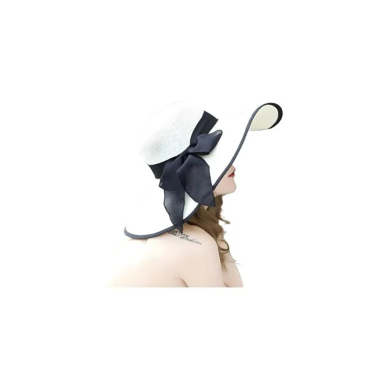Wide Brim Floppy Straw Hat Solid Colors