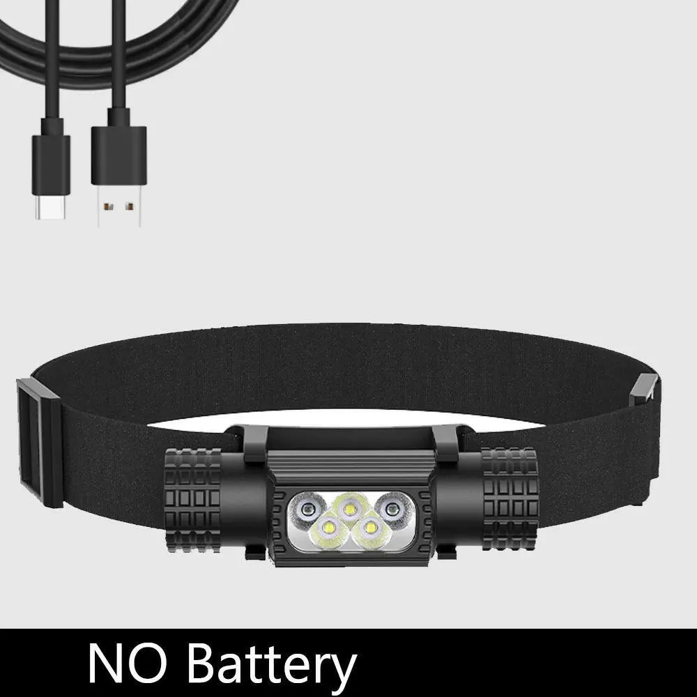 XPG2 LED Mini Headlamp High Power White Red Memory Headlight 18650 Rechargeable USB Type-C Torch Camping Hunting Flashlight Lamp